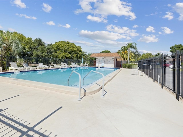 view of pool featuring a patio area