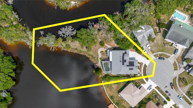 5771 Catskill Rd, Holiday, FL 34690 - birds eye view of property with a water view