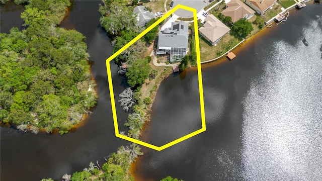 5771 Catskill Rd, Holiday, FL 34690 - bird's eye view with a water view and a residential view
