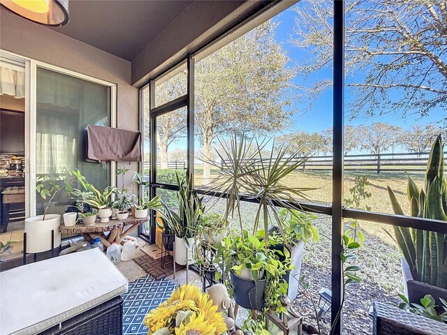 view of sunroom