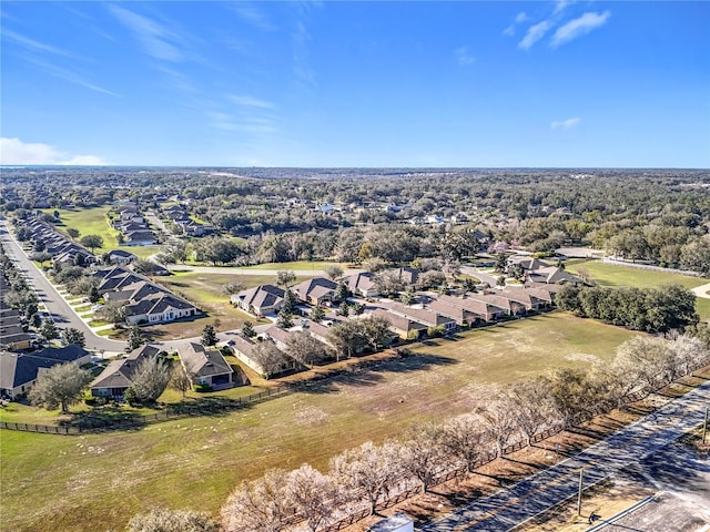 bird's eye view with a residential view