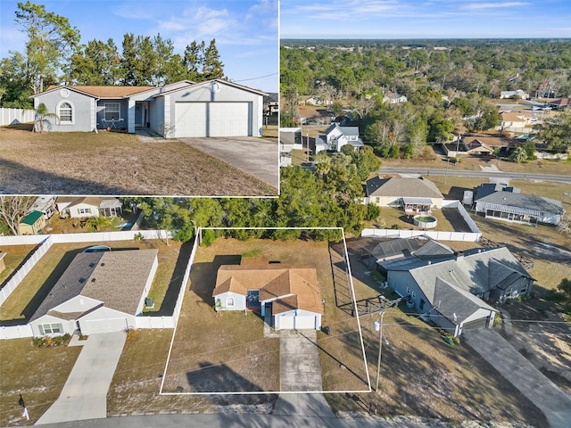 birds eye view of property