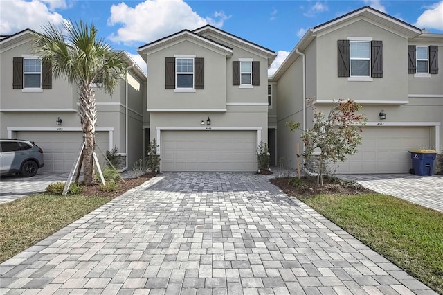 view of front property with a garage