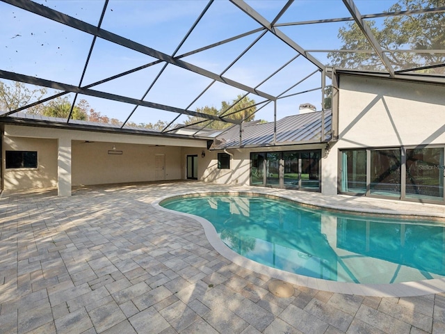 pool featuring a patio and a lanai