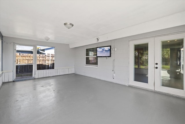 view of patio with french doors