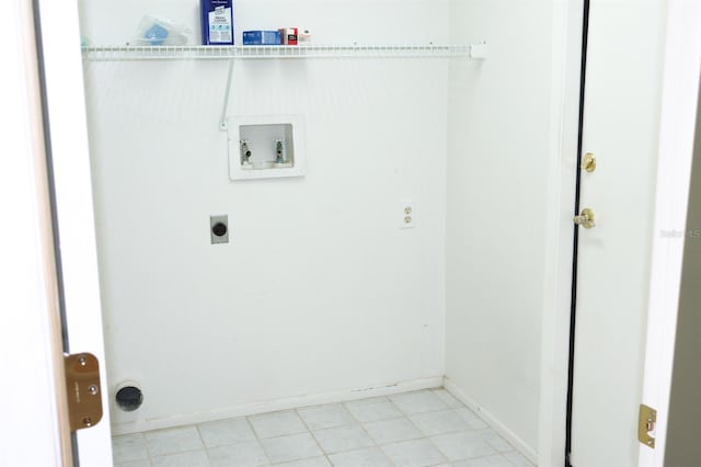 laundry area with hookup for a washing machine and electric dryer hookup