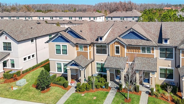 view of front of property with a front lawn