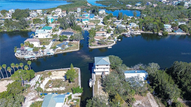 6801 Nowiki Ave, Hudson, FL 34667 - drone / aerial view with a residential view and a water view
