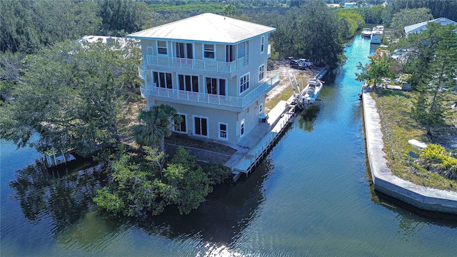 6801 Nowiki Ave, Hudson, FL 34667 - aerial view with a view of trees and a water view