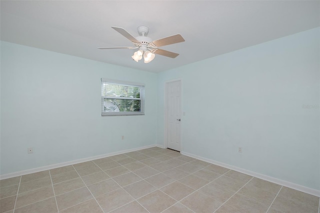 unfurnished room featuring ceiling fan