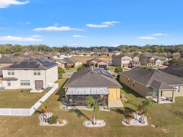 aerial view featuring a residential view