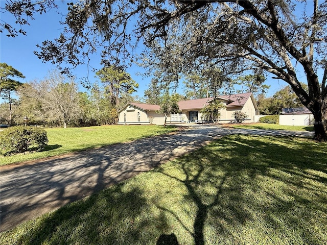 view of front of house with a front yard