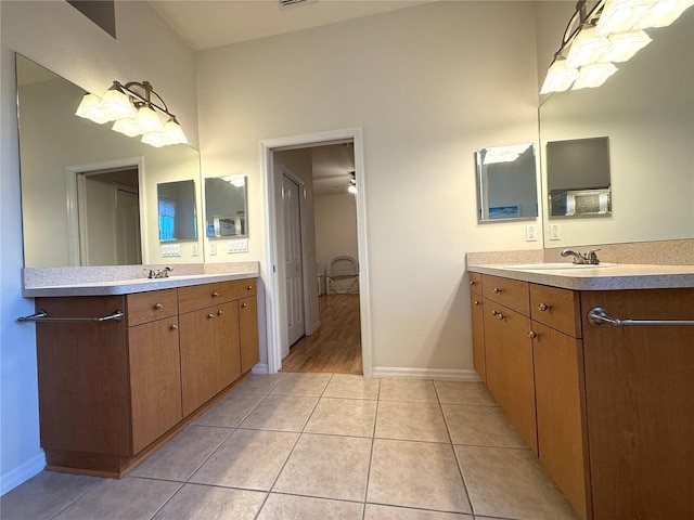 bathroom featuring tile patterned floors and vanity