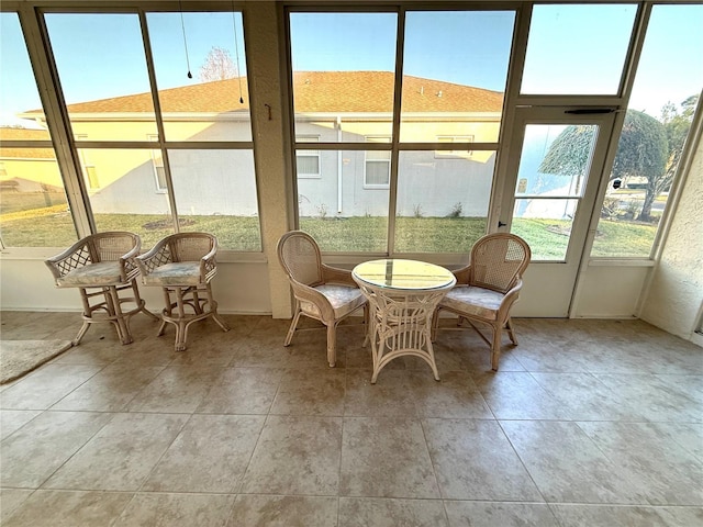 view of sunroom