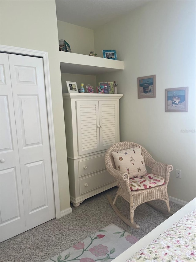 bedroom with carpet floors