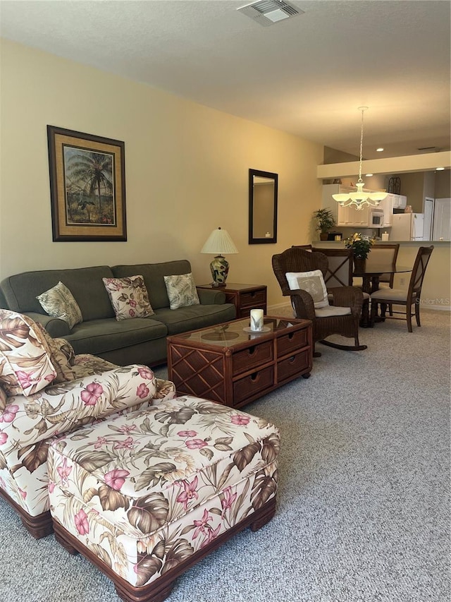 view of carpeted living room