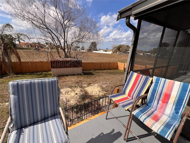 view of patio / terrace featuring a fenced backyard