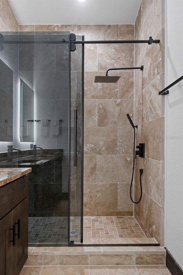 10209 W Waterlander Loop Unit 164, Homosassa, FL 34448 - full bathroom featuring vanity and a shower stall
