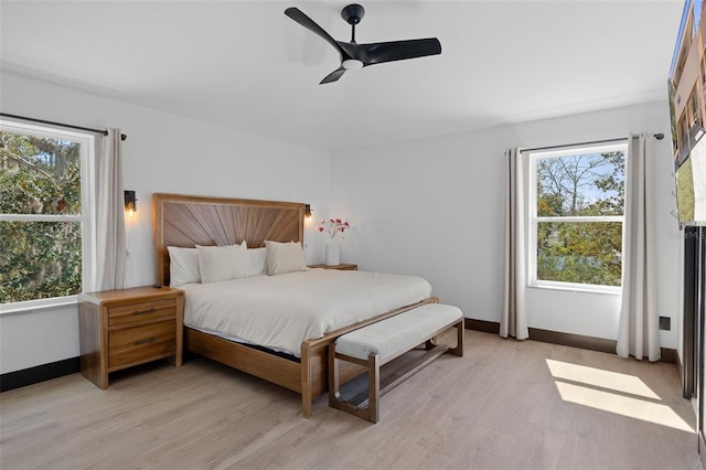 10209 W Waterlander Loop Unit 164, Homosassa, FL 34448 - bedroom featuring light wood finished floors and ceiling fan