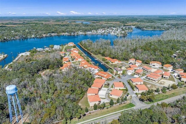 10209 W Waterlander Loop Unit 164, Homosassa, FL 34448 - aerial view of property and surrounding area with a large body of water and nearby suburban area