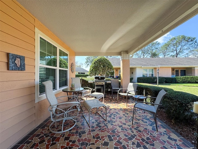 view of patio featuring grilling area