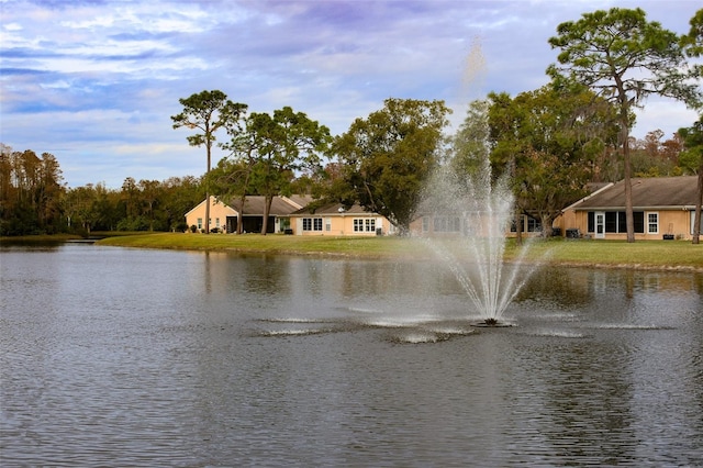 view of water feature