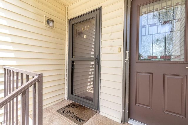 view of doorway to property
