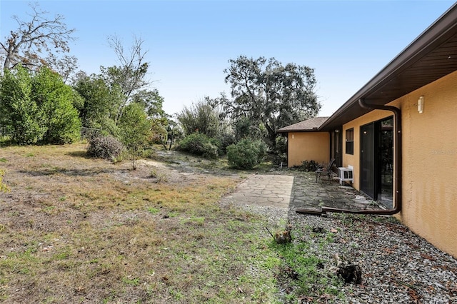 view of yard with a patio area