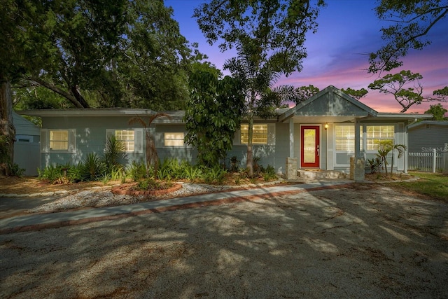 view of ranch-style home