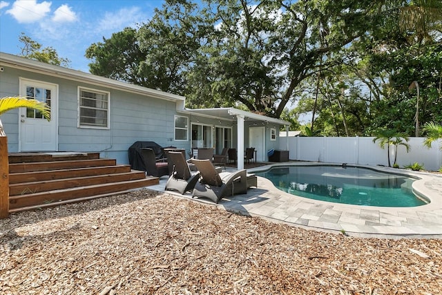 view of pool with a patio area