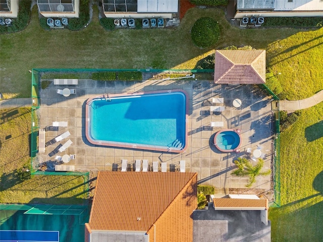 birds eye view of property