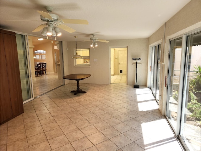 empty room featuring light tile patterned floors