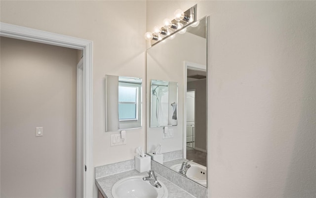 bathroom with vanity