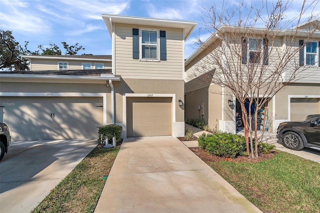 front of property featuring a garage