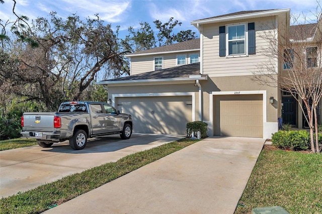 view of front of house featuring a garage