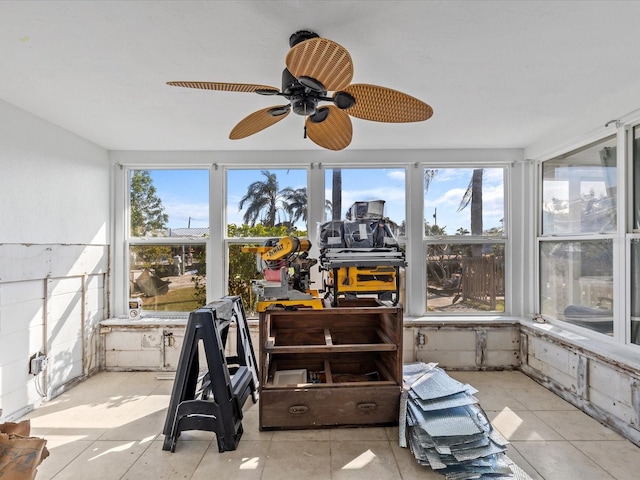 sunroom / solarium with a wealth of natural light