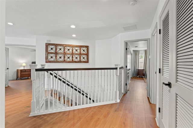 hallway featuring light wood-type flooring