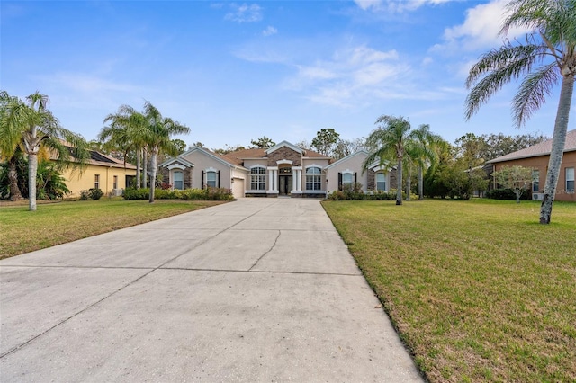 ranch-style house with a front yard