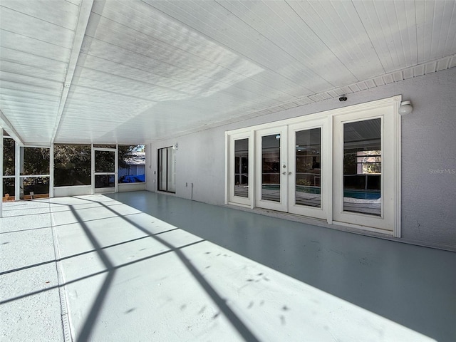 view of patio featuring french doors