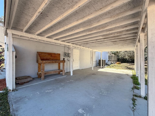 view of patio with central AC unit