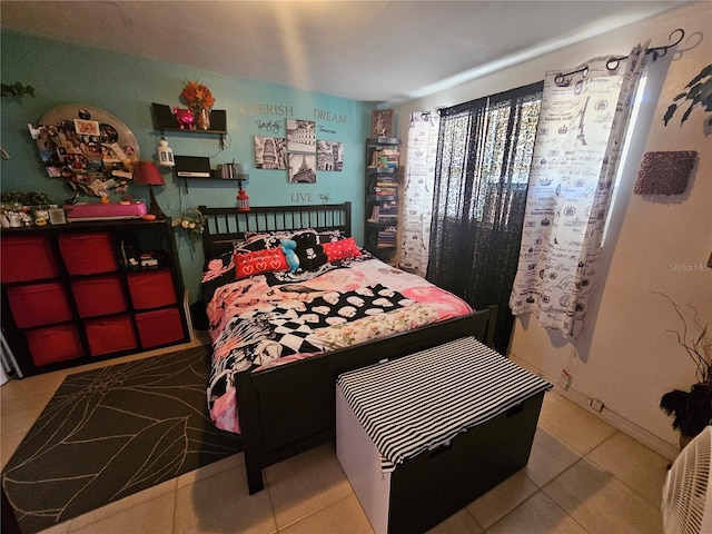 view of tiled bedroom