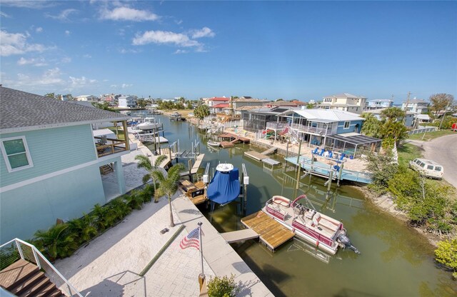 exterior space featuring a water view