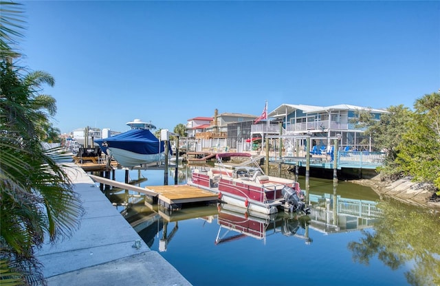 6613 Josie Ln, Hudson, FL 34667 - dock area featuring boat lift and a water view