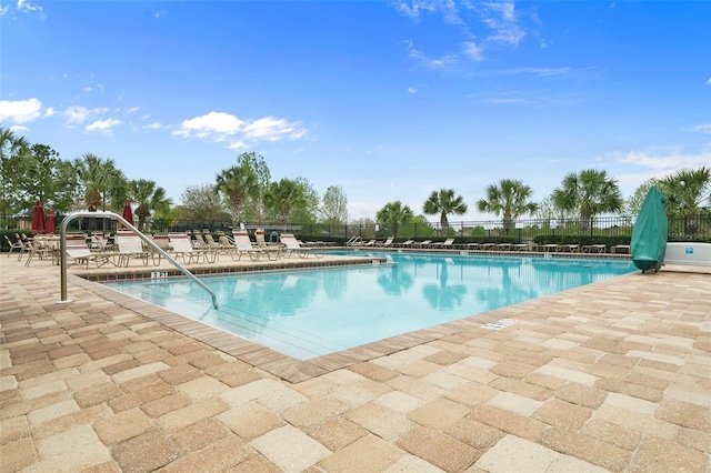 view of pool with a patio