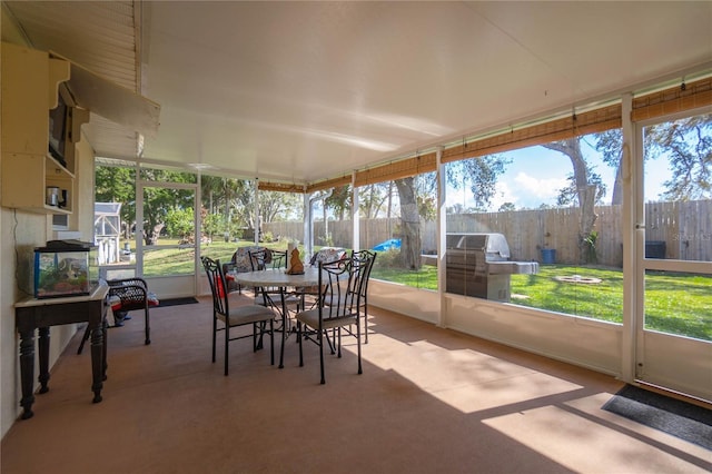 view of sunroom / solarium