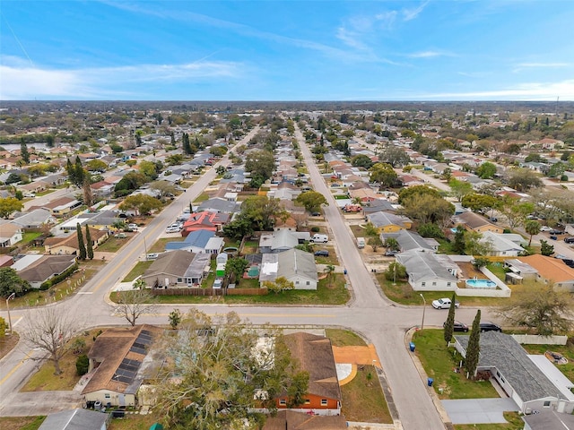 aerial view featuring a residential view