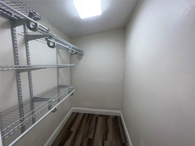 spacious closet featuring hardwood / wood-style flooring