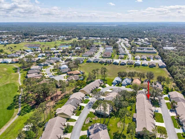 aerial view with a residential view