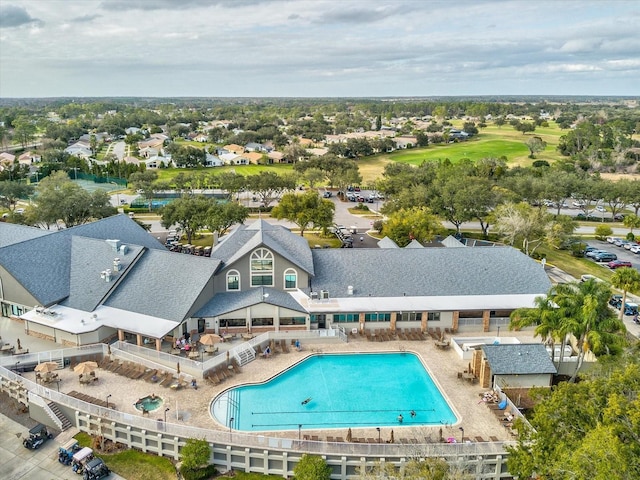 birds eye view of property featuring a residential view