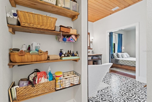 pantry with visible vents